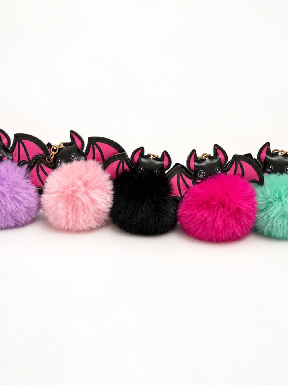 Bat Pom Pom Bag Charm